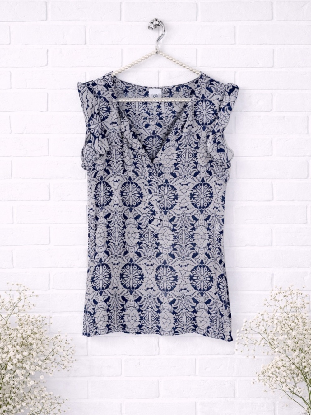CAbi Style 3074 Stevie Flutter Sleeve Top Size S